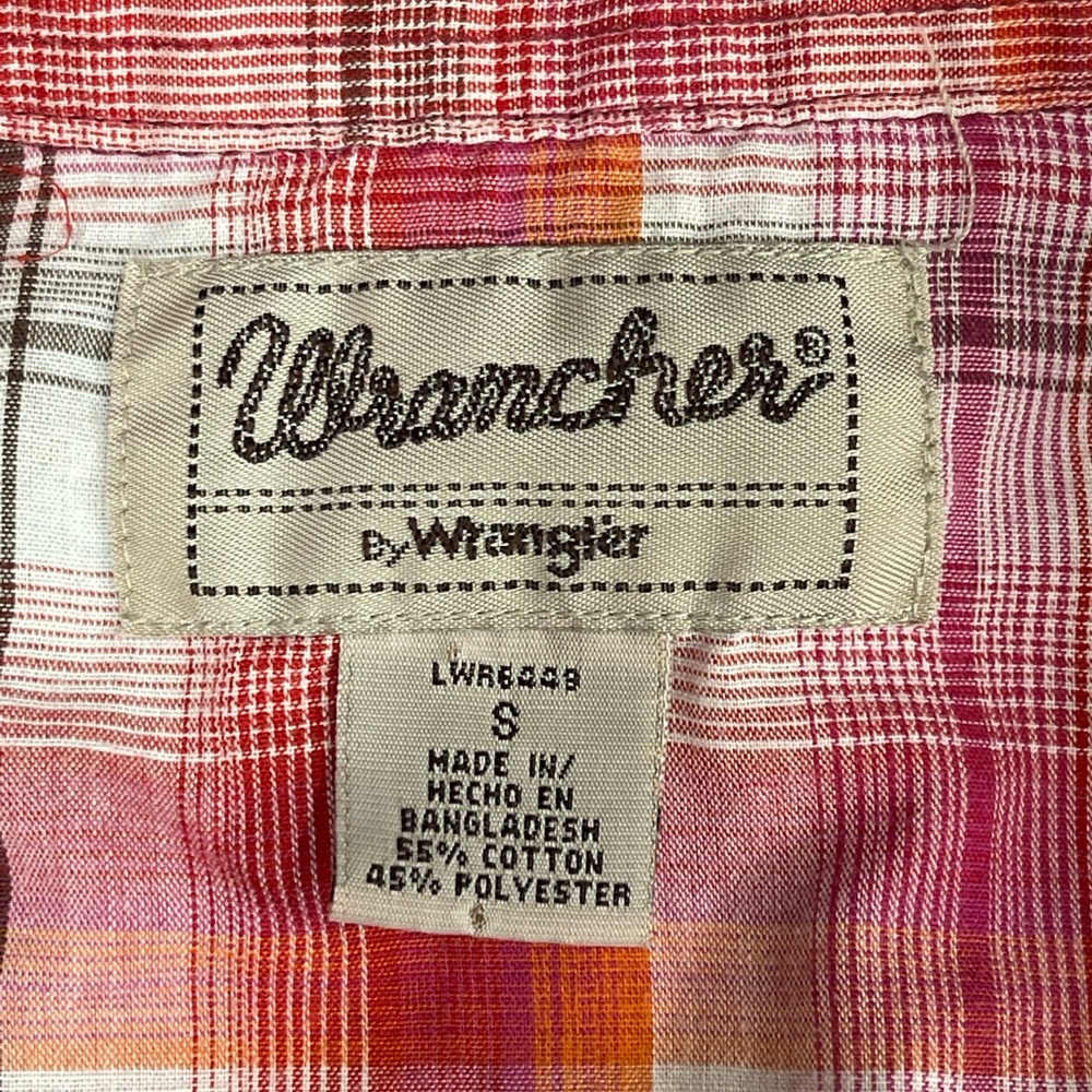 WRANGLER Plaid Women’s Fitted Sleeveless Snap Button Down Shirt Size Small - Picture 6 of 8